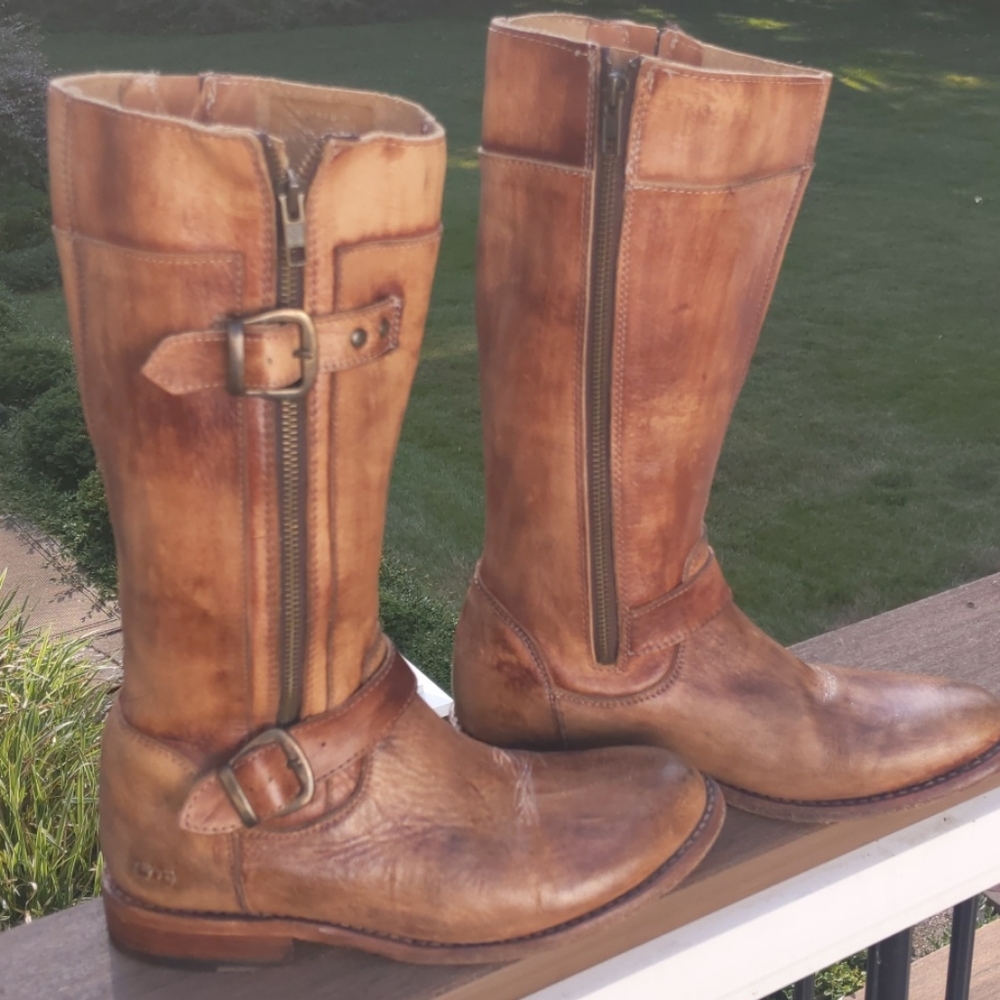 Bed Stu Tan Heeled Boots